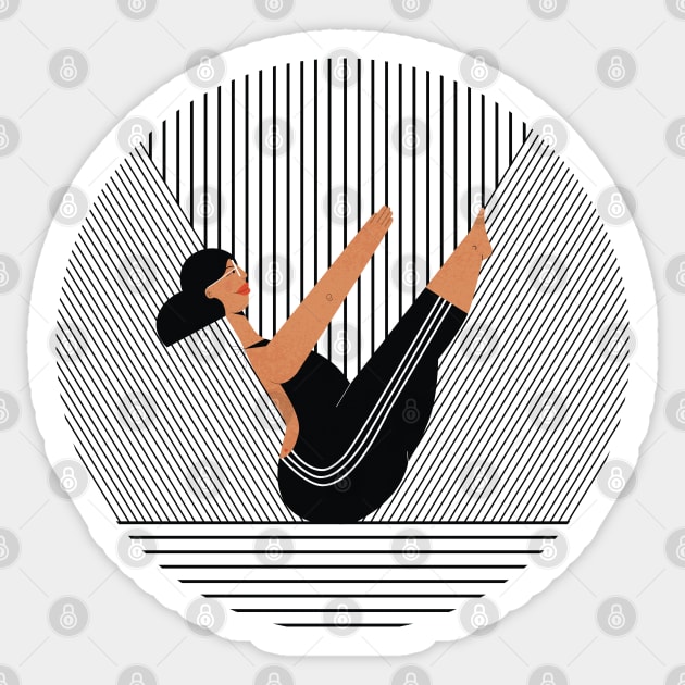 Stripes and balance Sticker by damppstudio